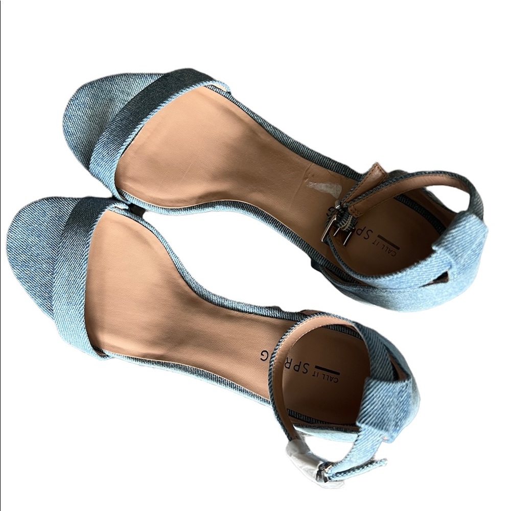 Call it Spring Stangarone , women open toes Light blue size 8.5